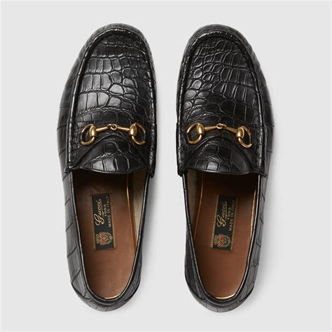 gucci crocodile loafers for men|gucci men's loafer with buckle.